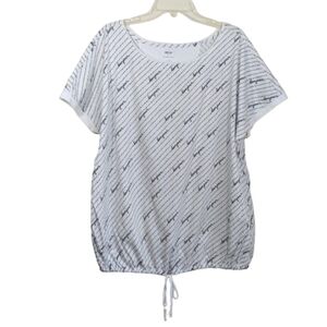 Anthropologie Maeve Top Black White Bonjour French Graphic Dotted St…